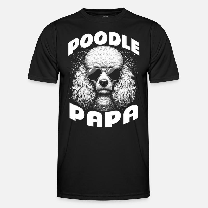 Poodle Dad - Men's Functional T-Shirt - black