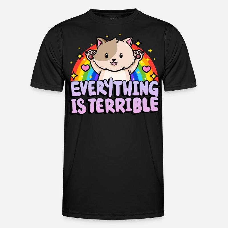 Alles Ist Schrecklich Sarkasmus Regenbogen Männer Funktions-T-Shirt