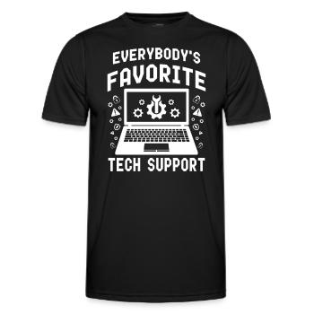 Everybody's Favorite Tech Support - Men's Functional T-Shirt - black - Front - AI Model Male 178 dark (178cm)