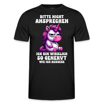 S’il te plaît, ne me parle pas, je suis vraiment ennuyé - T-shirt sport Homme - noir - Devant - AI Model Male 178 dark (178cm)