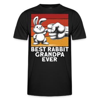 Meilleur grand-père lapin de tous les temps - T-shirt sport Homme - noir - Devant - AI Model Male 178 dark (178cm)