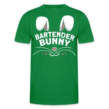 Lapin barman - T-shirt sport Homme - vert - Devant - AI Model Male 178 dark (178cm)