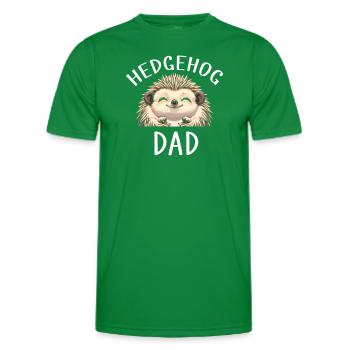 Hedgehog Dad - Männer Funktions-T-Shirt - Kelly Green - Vorne - AI Model Male 178 dark (178cm)