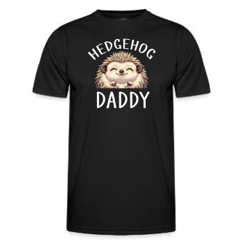 Hedgehog Daddy - Men's Functional T-Shirt - black - Front - AI Model Male 178 dark (178cm)