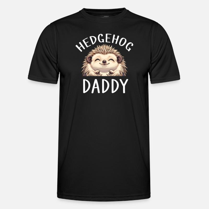 Hedgehog Daddy - Men's Functional T-Shirt - black