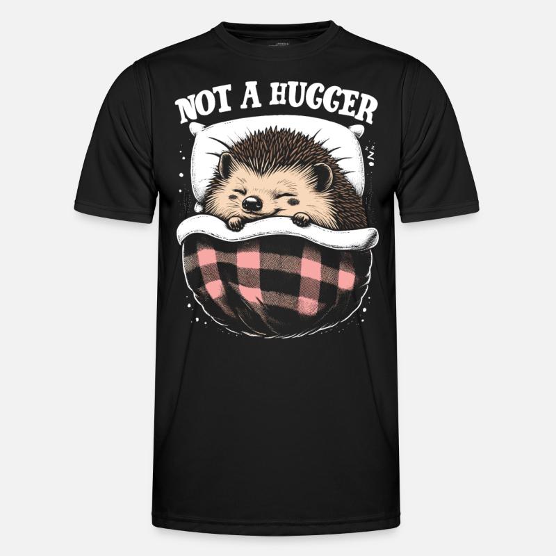 Not A Hugger - Men's Functional T-Shirt - black