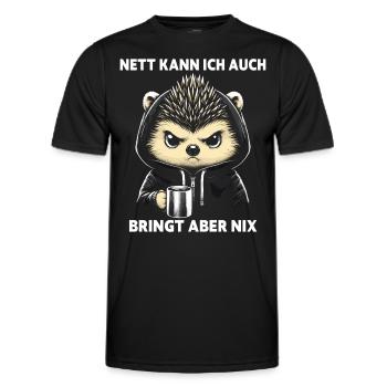 Sympa je peux aussi apporter mais rien n’apporte - T-shirt sport Homme - noir - Devant - AI Model Male 178 dark (178cm)