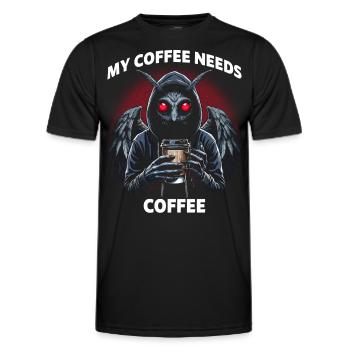 My Coffee Needs Coffee - Men's Functional T-Shirt - black - Front - AI Model Male 178 dark (178cm)