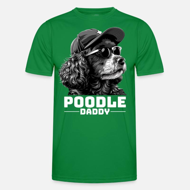 Poodle Daddy Männer Funktions-T-Shirt
