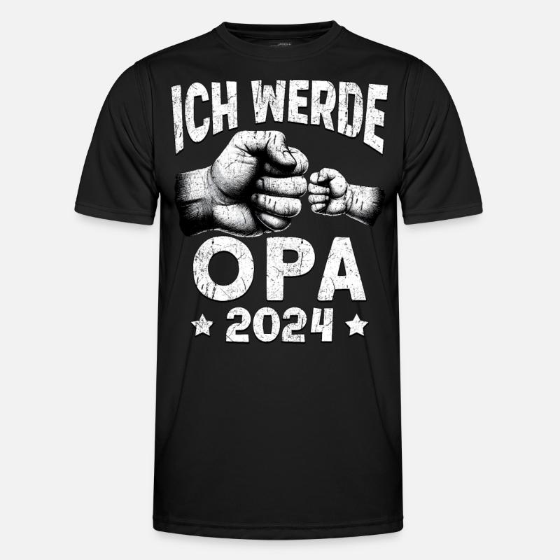 Ich werde Opa 2024 Männer Funktions-T-Shirt