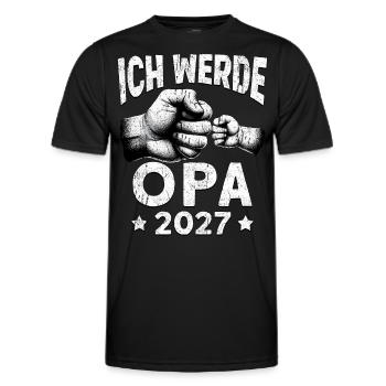 Ich werde Opa 2027 - Männer Funktions-T-Shirt - Schwarz - Vorne - AI Model Male 178 dark (178cm)