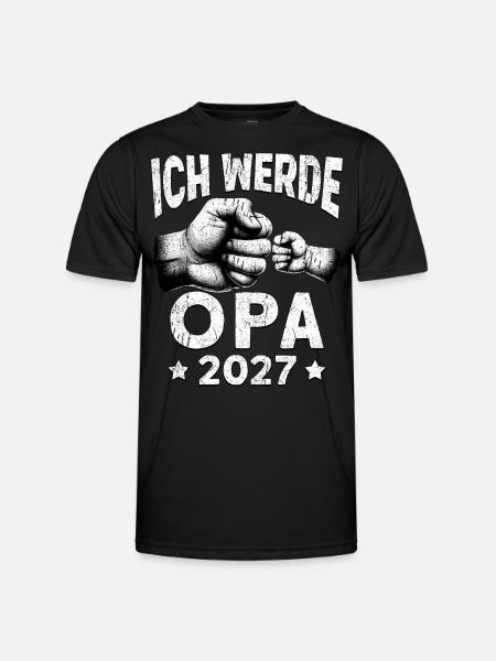 Ich werde Opa 2027 - Männer Funktions-T-Shirt - Schwarz