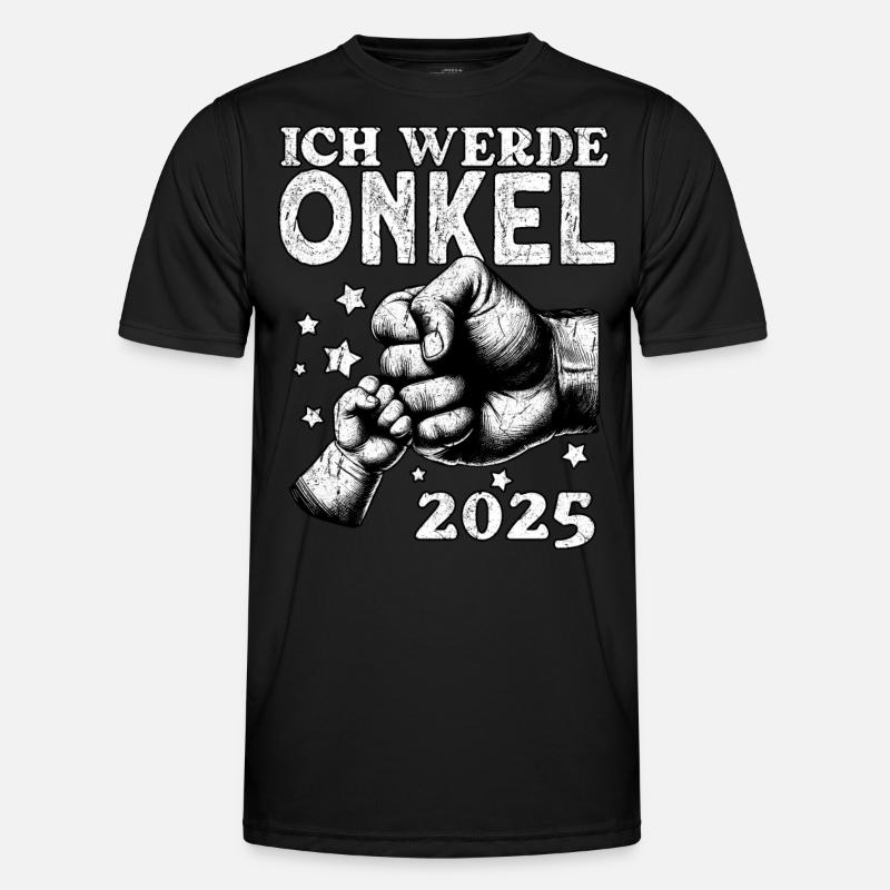 Ich werde Onkel 2025 Männer Funktions-T-Shirt