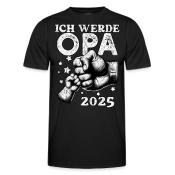 Je serai grand-père en 2025 - T-shirt sport Homme - noir - Devant - AI Model Male 178 dark (178cm)