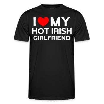 I Love My Hot Irish Girlfriend - Männer Funktions-T-Shirt - Schwarz - Vorne - AI Model Male 178 dark (178cm)