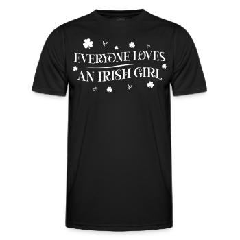 Everyone Loves An Irish Girl - Männer Funktions-T-Shirt - Schwarz - Vorne - AI Model Male 178 dark (178cm)