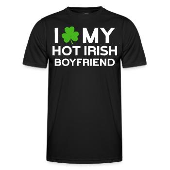 I Love My Hot Irish Boyfriend - Männer Funktions-T-Shirt - Schwarz - Vorne - AI Model Male 178 dark (178cm)