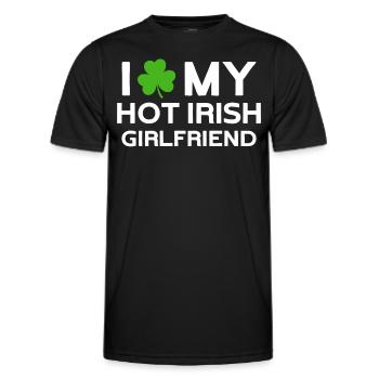I Love My Hot Irish Girlfriend - Men's Functional T-Shirt - black - Front - AI Model Male 178 dark (178cm)
