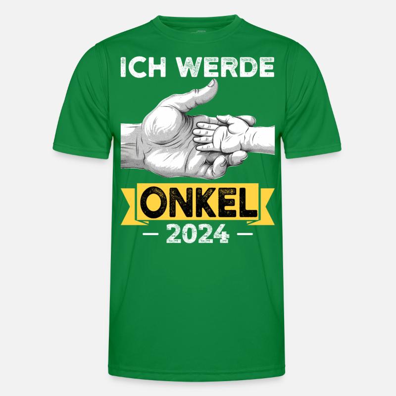 Ich werde Onkel 2024 Männer Funktions-T-Shirt