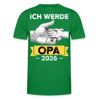 Ich werde Opa 2026 - Männer Funktions-T-Shirt - Kelly Green - Vorne - AI Model Male 178 dark (178cm)