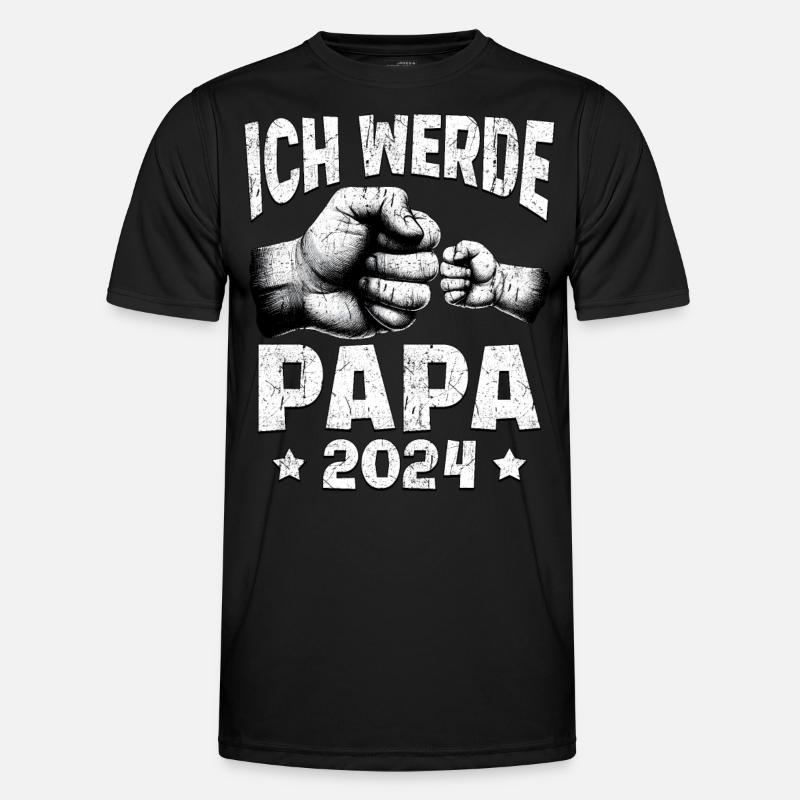 Ich werde Papa 2024 Männer Funktions-T-Shirt