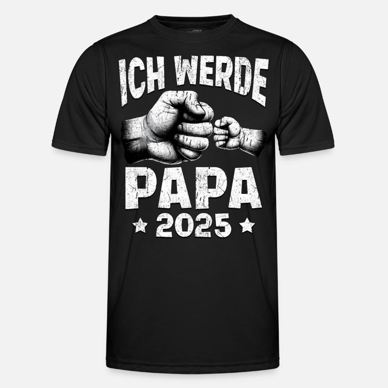 Ich werde Papa 2025 Männer Funktions-T-Shirt