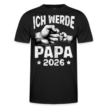 Je serai papa en 2026 - T-shirt sport Homme - noir - Devant - AI Model Male 178 dark (178cm)