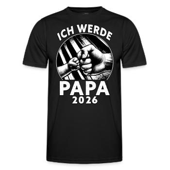 Je serai papa en 2026 - T-shirt sport Homme - noir - Devant - AI Model Male 178 dark (178cm)
