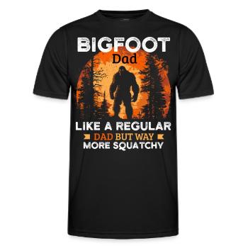 Bigfoot Dad Like A Regular Dad But Way More - Männer Funktions-T-Shirt - Schwarz - Vorne - AI Model Male 178 dark (178cm)