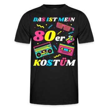 Das ist mein 80er Kostüm Motto 80s Party Kostüm - Männer Funktions-T-Shirt - Schwarz - Vorne - AI Model Male 178 dark (178cm)