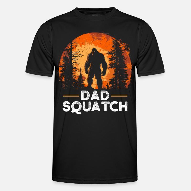 Dad Squatch - Männer Funktions-T-Shirt - Schwarz