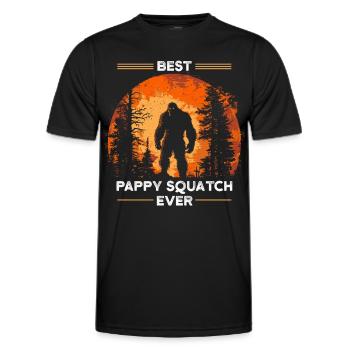 Best Pappy Squatch Ever - Men's Functional T-Shirt - black - Front - AI Model Male 178 dark (178cm)
