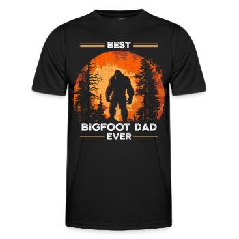 Best Bigfoot Dad Ever - Männer Funktions-T-Shirt - Schwarz - Vorne - AI Model Male 178 dark (178cm)