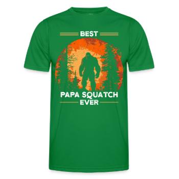 Best Papa Squatch Ever - Men's Functional T-Shirt - kelly green - Front - AI Model Male 178 dark (178cm)