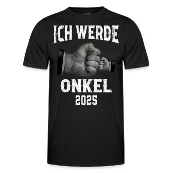 Ich werde Onkel 2025 - Männer Funktions-T-Shirt - Schwarz - Vorne - AI Model Male 178 dark (178cm)