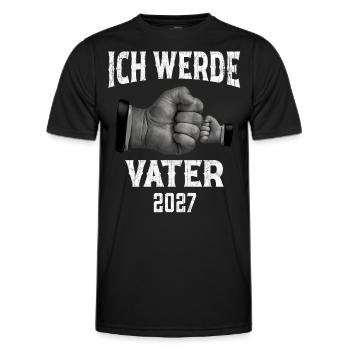 Ich werde Vater 2027 - Männer Funktions-T-Shirt - Schwarz - Vorne - AI Model Male 178 dark (178cm)