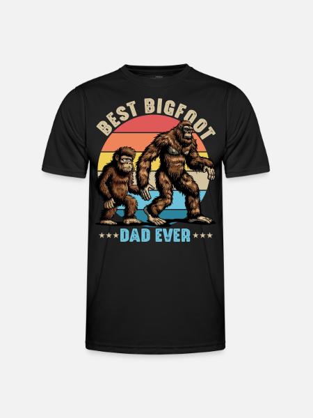 Best Bigfoot Dad Ever - Men's Functional T-Shirt - black