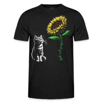 Best Cat Papa Ever - Männer Funktions-T-Shirt - Schwarz - Vorne - AI Model Male 178 dark (178cm)