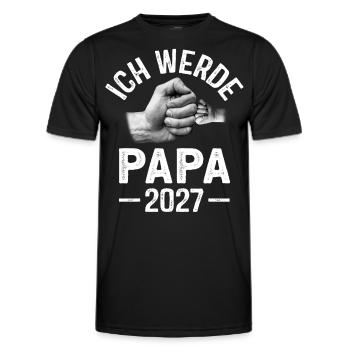 Je serai papa en 2027 - T-shirt sport Homme - noir - Devant - AI Model Male 178 dark (178cm)