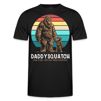 Papa squatch comme un père ordinaire - T-shirt sport Homme - noir - Devant - AI Model Male 178 dark (178cm)