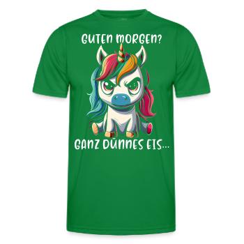 Good morning? Very thin ice - Men's Functional T-Shirt - kelly green - Front - AI Model Male 178 dark (178cm)