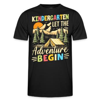Kindergarten Let The Adventure Begin - Men's Functional T-Shirt - black - Front - AI Model Male 178 dark (178cm)