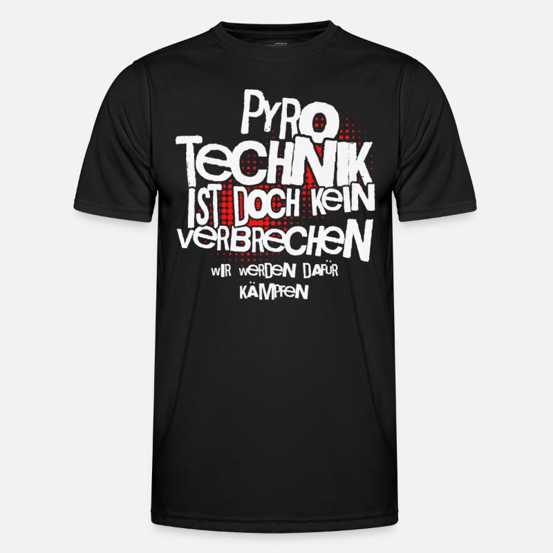 Pyrotechnics are not a crime - Meme Spruch - Men's Functional T-Shirt - black