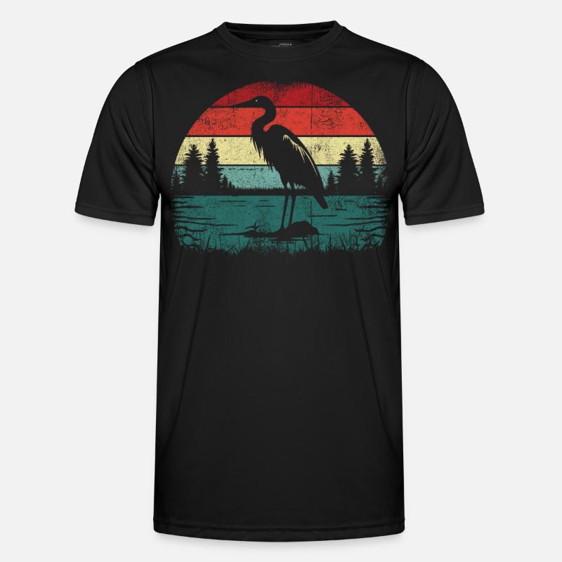 Retro Heron Men's Functional T-Shirt