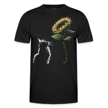 Meilleur papa chat de tous les temps - T-shirt sport Homme - noir - Devant - AI Model Male 178 dark (178cm)