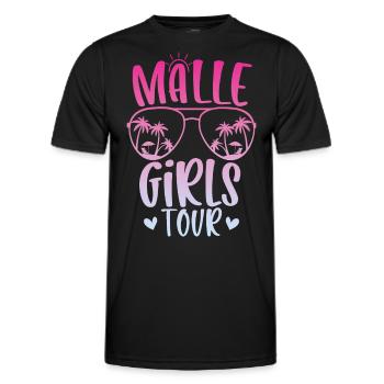 Malle Girls Tour - Männer Funktions-T-Shirt - Schwarz - Vorne - AI Model Male 178 dark (178cm)