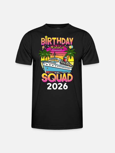 Birthday Cruise Squad 2026 - Men's Functional T-Shirt - black