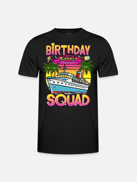 Birthday Cruise Squad - Men's Functional T-Shirt - black