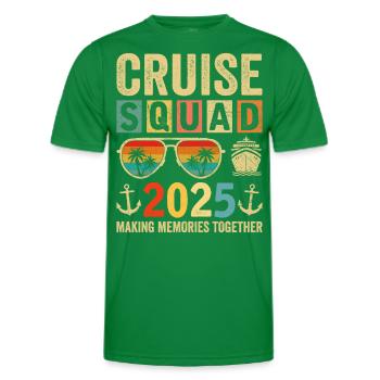Cruise Squad 2025 - Männer Funktions-T-Shirt - Kelly Green - Vorne - AI Model Male 178 dark (178cm)