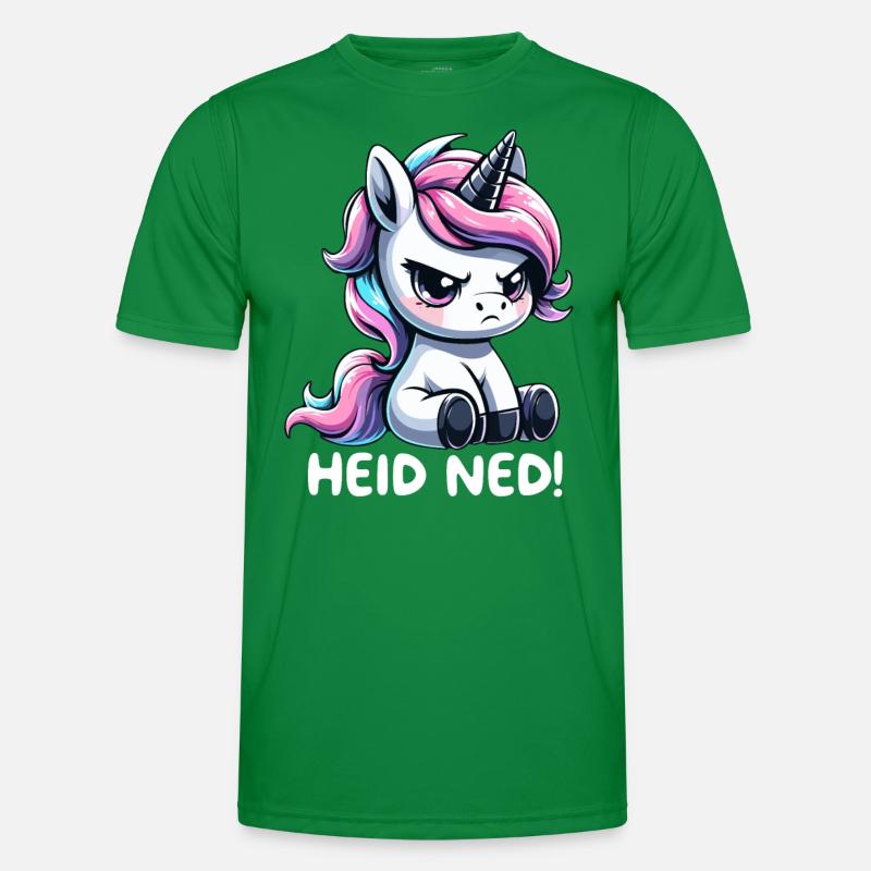 Heid Ned Dialekt Einhorn Männer Funktions-T-Shirt